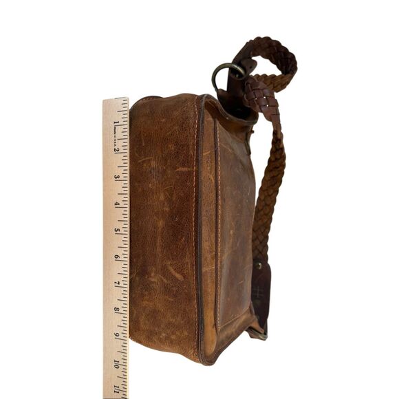 Cuddigan Leather Day Tripper Crossbody Bag Purse Brown - Picture 4 of 16